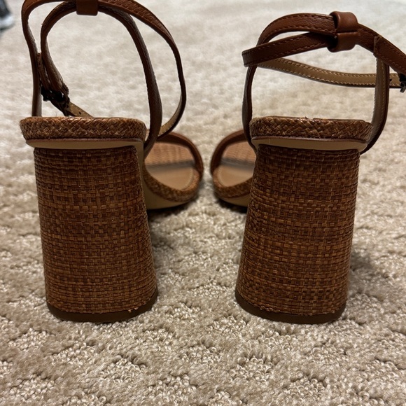 Sam Edelman Size 6.5 Strappy Brown Block Heel Sandals - Picture 3 of 8